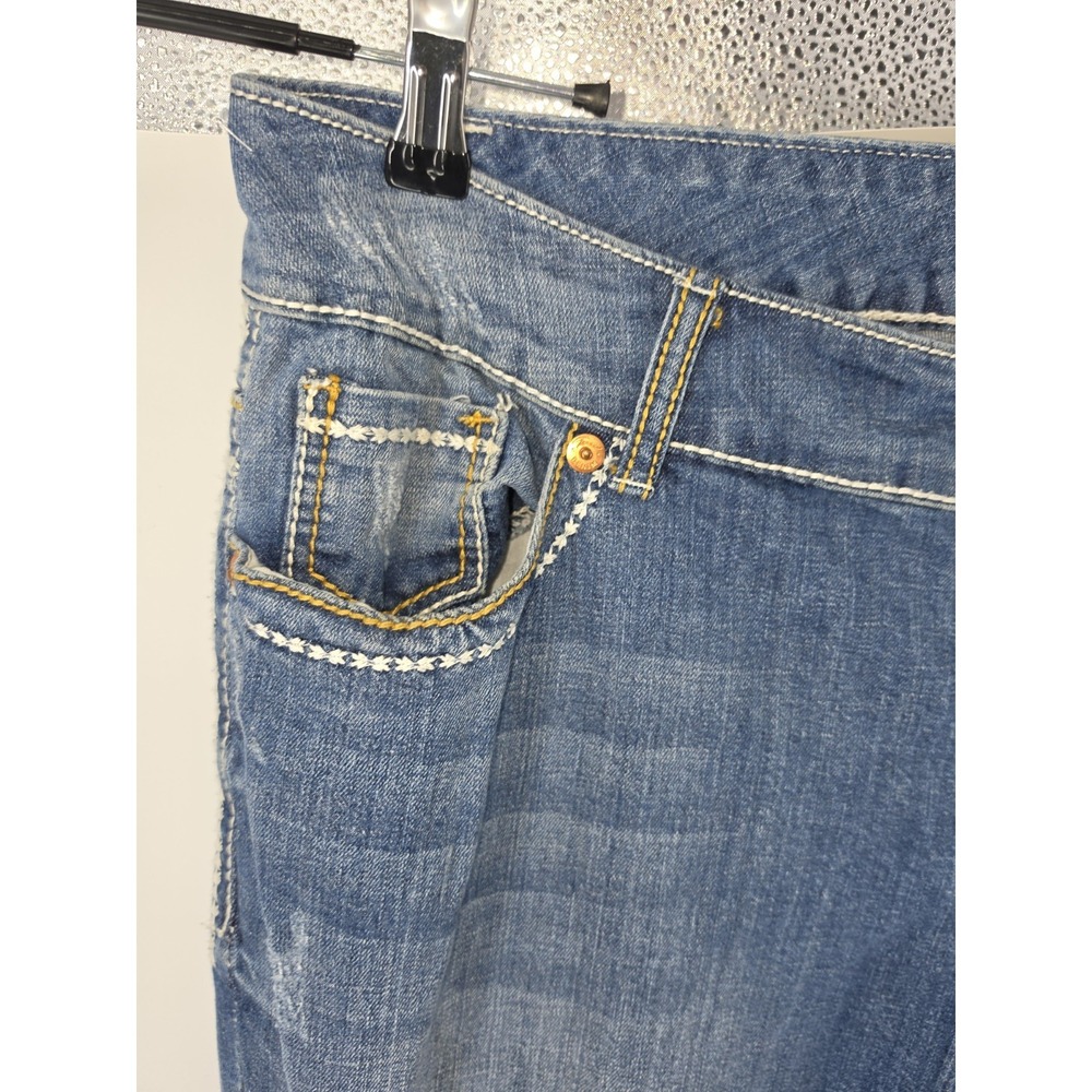 Torrid Distressed Cuffed Capri Crop Jeans Blue Plus Size Size 18 - Picture 7 of 11